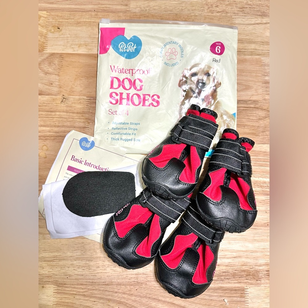 Pit Pet waterproof, rubber sole soft Dog Shoes NIP
